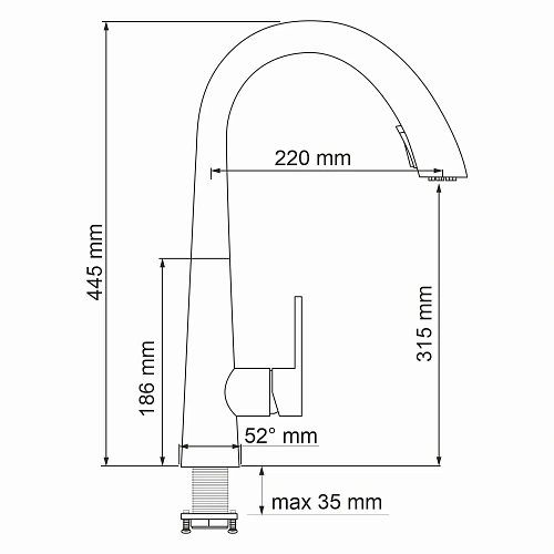 Смеситель для кухни WasserKRAFT A8617 серый Смеситель для кухни WasserKRAFT A8617 серый
