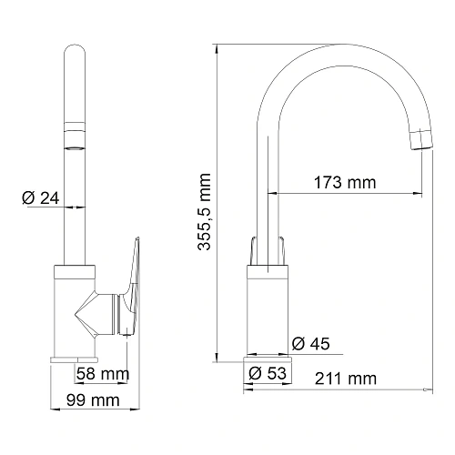 Смеситель для кухни WasserKRAFT Lopau 3207 хром Смеситель для кухни WasserKRAFT Lopau 3207 хром