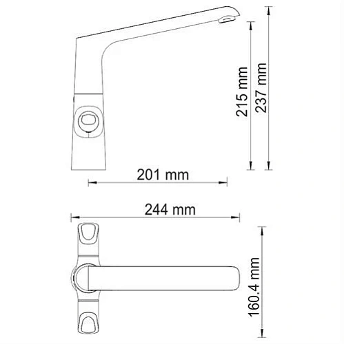 Смеситель для кухни WasserKRAFT Lossa 1207 хром Смеситель для кухни WasserKRAFT Lossa 1207 хром