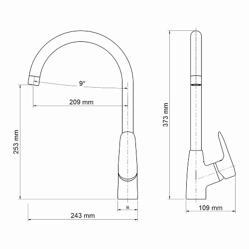Смеситель для кухни WasserKRAFT Vils 5607 хром Смеситель для кухни WasserKRAFT Vils 5607 хром