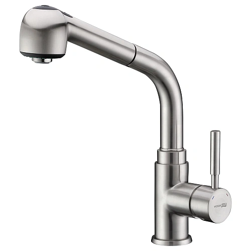 Смеситель для кухни WasserKRAFT Wern 4266 с выдвижной лейкой никель Смеситель для кухни WasserKRAFT Wern 4266 с выдвижной лейкой никель