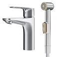 Смеситель для раковины AM.PM Gem F90A03000 с гигиеническим душем, хром Смеситель для раковины AM.PM Gem F90A03000 с гигиеническим душем, хром