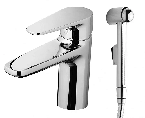 Смеситель для раковины AM.PM Inspire F5004000 с Гигиенический душем и донным клапаном Смеситель для раковины AM.PM Inspire F5004000 с Гигиенический душем и донным клапаном