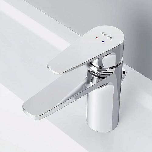 Смеситель для раковины AM.PM Inspire F5082100 с донным клапаном Смеситель для раковины AM.PM Inspire F5082100 с донным клапаном