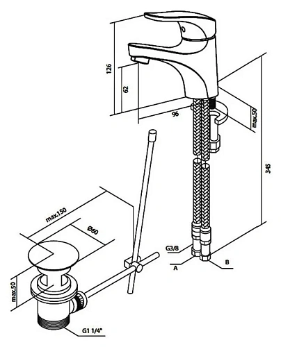Смеситель для раковины AM.PM Joy F8582100 Смеситель для раковины AM.PM Joy F8582100