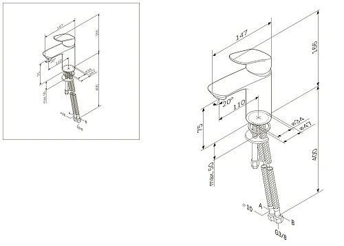 Смеситель для раковины AM.PM Like F8093016 хром Смеситель для раковины AM.PM Like F8093016 хром