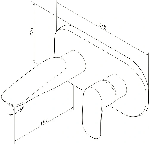 Смеситель для раковины AM.PM Sensation F3072200 с внутренней частью Смеситель для раковины AM.PM Sensation F3072200 с внутренней частью