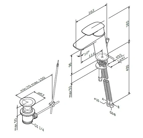 Смеситель для раковины AM.PM Spirit V2.1 F71A82100 хром Смеситель для раковины AM.PM Spirit V2.1 F71A82100 хром