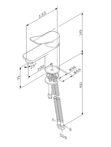 Смеситель для раковины AM.PM X-Joy F85A02100 хром Смеситель для раковины AM.PM X-Joy F85A02100 хром
