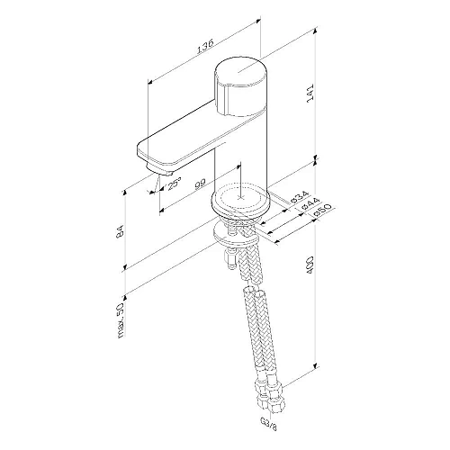 Смеситель для раковины AM.PM X-Joy F85A02522 черный Смеситель для раковины AM.PM X-Joy F85A02522 черный