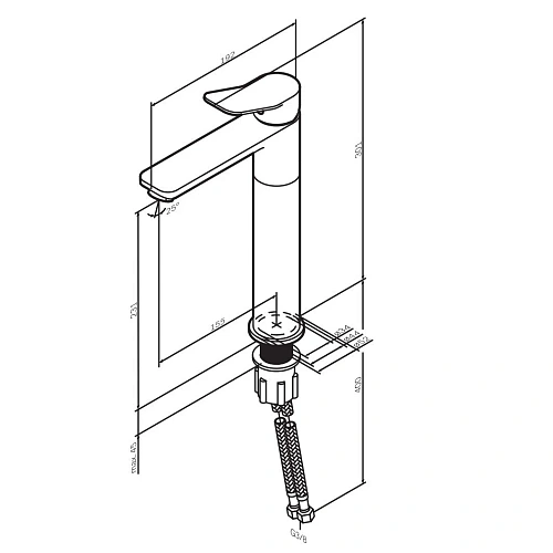 Смеситель для раковины AM.PM X-Joy F85A92099, высокий, золото Смеситель для раковины AM.PM X-Joy F85A92099, высокий, золото