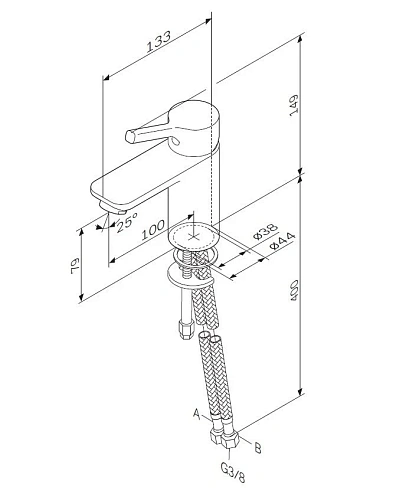 Смеситель для раковины AM.PM X-Joy S F85B02100 хром Смеситель для раковины AM.PM X-Joy S F85B02100 хром