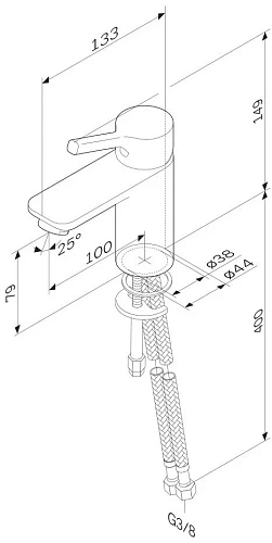 Смеситель для раковины AM.PM X-Joy S F85B02122 черный матовый Смеситель для раковины AM.PM X-Joy S F85B02122 черный матовый