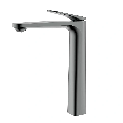 Смеситель для раковины AQUAme Imola AQM6714GM без донного клапана, Серый матовый Смеситель для раковины AQUAme Imola AQM6714GM без донного клапана, Серый матовый