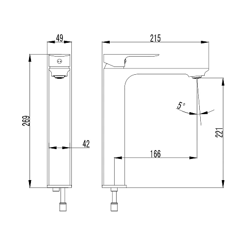 Смеситель для раковины AQUAme Monza AQM6314CR Хром Смеситель для раковины AQUAme Monza AQM6314CR Хром