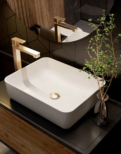 Смеситель для раковины AQUAme Parma AQM6614BG Brushed gold Смеситель для раковины AQUAme Parma AQM6614BG Brushed gold