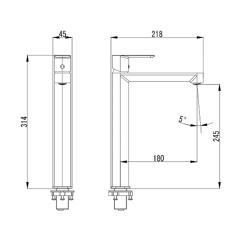 Смеситель для раковины AQUAme Parma AQM6614CR Хром Смеситель для раковины AQUAme Parma AQM6614CR Хром