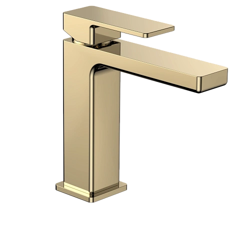 Смеситель для раковины AQUAme Savona AQM6810GG 125мм, гладкий, золото Смеситель для раковины AQUAme Savona AQM6810GG 125мм, гладкий, золото