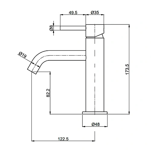Смеситель для раковины AQUAme Siena AQM 6210MB 82мм, Черный матовый AQM6210MB Смеситель для раковины AQUAme Siena AQM 6210MB 82мм, Черный матовый AQM6210MB