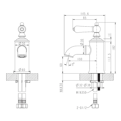 Смеситель для раковины Bravat Art River F175109U бронза VSTV Смеситель для раковины Bravat Art River F175109U бронза VSTV
