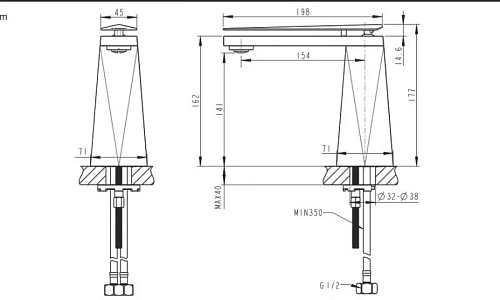 Смеситель для раковины Bravat DIAMOND F118102G-2-ENG Смеситель для раковины Bravat DIAMOND F118102G-2-ENG