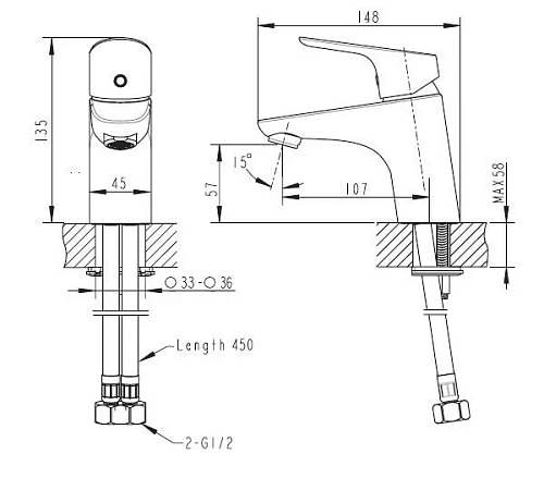 Смеситель для раковины Bravat Drop, черный F14898BM-1 Смеситель для раковины Bravat Drop, черный F14898BM-1