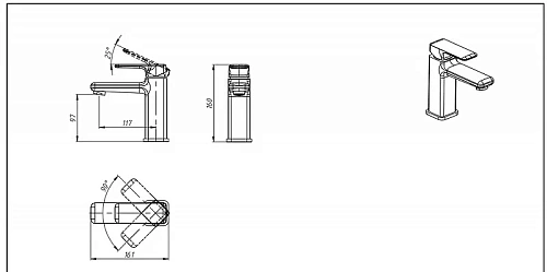 Смеситель для раковины Bravat Freya F1367400CP-RUS Смеситель для раковины Bravat Freya F1367400CP-RUS