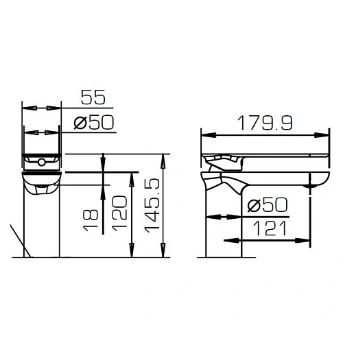 Смеситель для раковины Bravat Gina F165104C-ENG Смеситель для раковины Bravat Gina F165104C-ENG