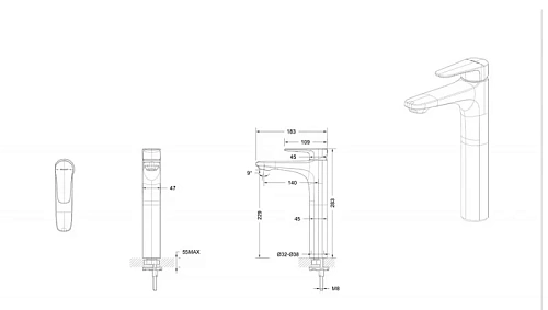 Смеситель для раковины Bravat Source F1173218BW-A9-ENG Смеситель для раковины Bravat Source F1173218BW-A9-ENG