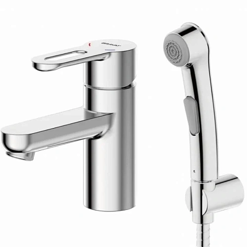 Смеситель для раковины Bravat Stream F137163C-1 с Гигиенический душем Смеситель для раковины Bravat Stream F137163C-1 с Гигиенический душем