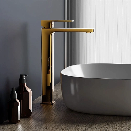 Смеситель для раковины Damixa Gala 530250600, высокий, золото Смеситель для раковины Damixa Gala 530250600, высокий, золото