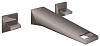 Смеситель для раковины GROHE Allure Brilliant на 3 отверстия, настенный монтаж, вынос 210 мм,, темны 20348A00