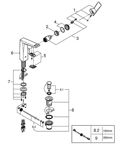 Смеситель для раковины GROHE Allure Brilliant с донным клапаном (высокий излив), хром (23109000) Смеситель для раковины GROHE Allure Brilliant с донным клапаном (высокий излив), хром (23109000)
