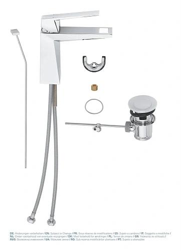 Смеситель для раковины GROHE Allure Brilliant с донным клапаном, хром (23029000) Смеситель для раковины GROHE Allure Brilliant с донным клапаном, хром (23029000)