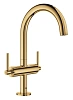 Смеситель для раковины GROHE Atrio New двухвентильный на 1 отверстие, рукоятки-рычаги, размер L, хол 21022GL3