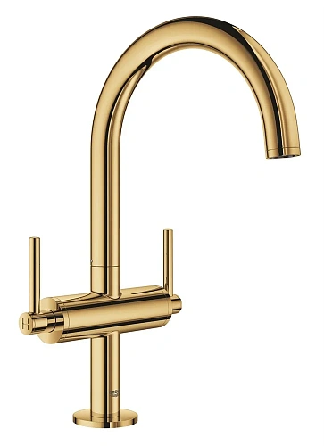 Смеситель для раковины GROHE Atrio New двухвентильный на 1 отверстие, рукоятки-рычаги, размер L, хол 21022GL3 Смеситель для раковины GROHE Atrio New двухвентильный на 1 отверстие, рукоятки-рычаги, размер L, хол 21022GL3