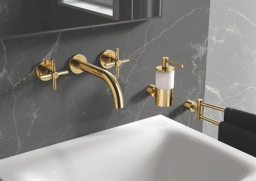 Смеситель для раковины GROHE Atrio New двухвентильный, крестообразная ручка, размер M, холодный расс 20164GL3 Смеситель для раковины GROHE Atrio New двухвентильный, крестообразная ручка, размер M, холодный расс 20164GL3