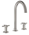 Смеситель для раковины GROHE Atrio New, монтаж на бортик, суперсталь (20008DC3) на 3 отверстия Смеситель для раковины GROHE Atrio New, монтаж на бортик, суперсталь (20008DC3) на 3 отверстия
