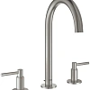 Смеситель для раковины GROHE Atrio New, монтаж на бортик, суперсталь (20009DC3) на 3 отверстия Смеситель для раковины GROHE Atrio New, монтаж на бортик, суперсталь (20009DC3) на 3 отверстия