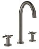 Смеситель для раковины GROHE Atrio New, монтаж на бортик, темный графит матовый (20008AL3) на 3 отве