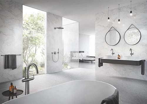 Смеситель для раковины GROHE Atrio New, свободностоящий, темный графит (32647AL3) Смеситель для раковины GROHE Atrio New, свободностоящий, темный графит (32647AL3)