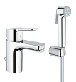 Смеситель для раковины GROHE BauEdge с Гигиенический душем, хром (23757000) Смеситель для раковины GROHE BauEdge с Гигиенический душем, хром (23757000)