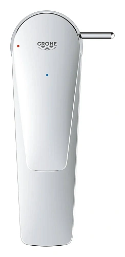 Смеситель для раковины GROHE BauEdge с рычажным донным клапаном, размер M, хром (23759001) Смеситель для раковины GROHE BauEdge с рычажным донным клапаном, размер M, хром (23759001)
