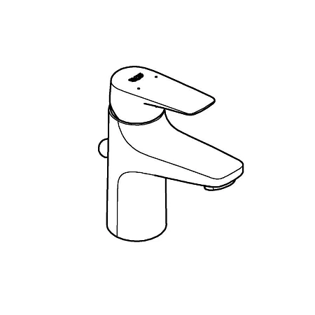 Смеситель для раковины GROHE BauFlow (23751000) с донным клапаном, S-Size, хром Смеситель для раковины GROHE BauFlow (23751000) с донным клапаном, S-Size, хром