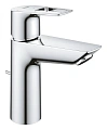 Смеситель для раковины GROHE BauLoop с рычажным донным клапаном, размер M, хром (23887001) Смеситель для раковины GROHE BauLoop с рычажным донным клапаном, размер M, хром (23887001)
