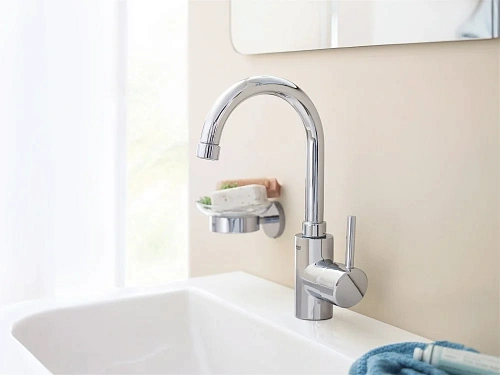 Смеситель для раковины GROHE Concetto с донным клапаном, высокий излив, хром (32629001) Смеситель для раковины GROHE Concetto с донным клапаном, высокий излив, хром (32629001)