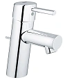 Смеситель для раковины GROHE Concetto с донным клапаном, низкий излив, хром (32204001) Смеситель для раковины GROHE Concetto с донным клапаном, низкий излив, хром (32204001)