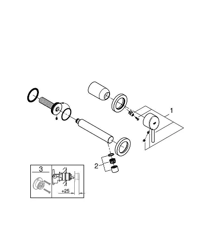 Смеситель для раковины GROHE Concetto, хром (19575001) внешняя часть Смеситель для раковины GROHE Concetto, хром (19575001) внешняя часть