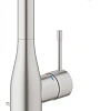 Смеситель для раковины GROHE Essence New с высоким изливом и донным клапаном, суперсталь (32628DC1) Смеситель для раковины GROHE Essence New с высоким изливом и донным клапаном, суперсталь (32628DC1)