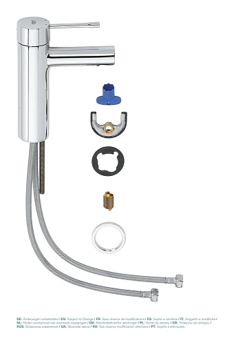 Смеситель для раковины GROHE Essence+ (34294001) с низким изливом, хром Смеситель для раковины GROHE Essence+ (34294001) с низким изливом, хром